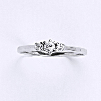 Stříbrný prsten s čirým zirkonem,prsten ze stříbra 