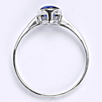 Stříbrný prsten se spinelem,prsten ze stříbra T 1060 S