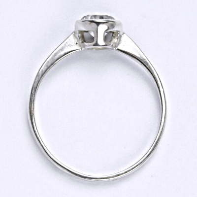 Stříbrný prsten s čirým zirkonem,prsten ze stříbra T 1060