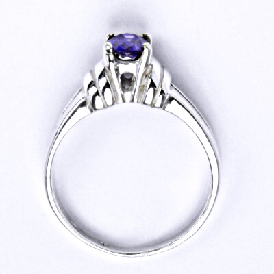 Prsten stříbrný se zirkonem, T 1087 ametyst