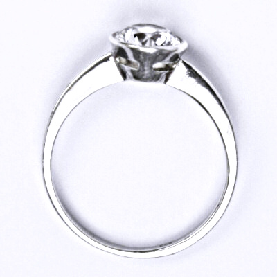 Prsten stříbrný se syntetickým zirkonem, prsten ze stříbra, T 1127