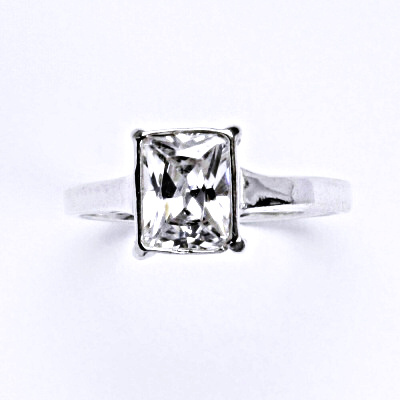 Prsten stříbrný se syntetickým zirkonem, prsten ze stříbra, T 1090 