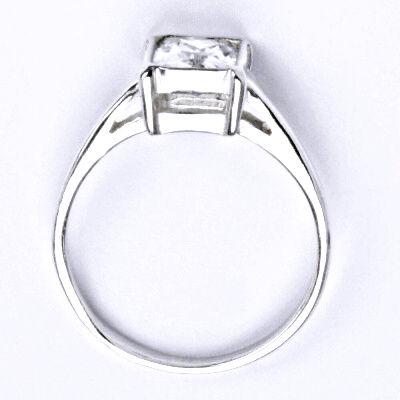 Prsten stříbrný se syntetickým zirkonem, prsten ze stříbra, T 1090 