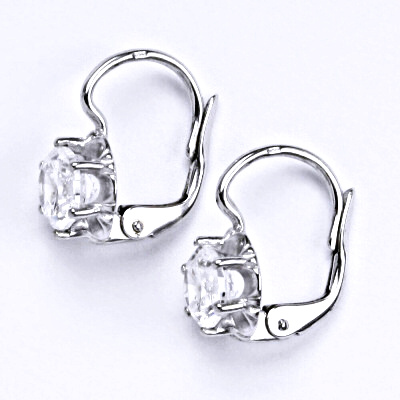 Stříbrné náušnice s čirým zirkonem, NK 1429