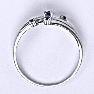 Stříbrný prsten se syntetickým spinelem, prsten ze stříbra T1415