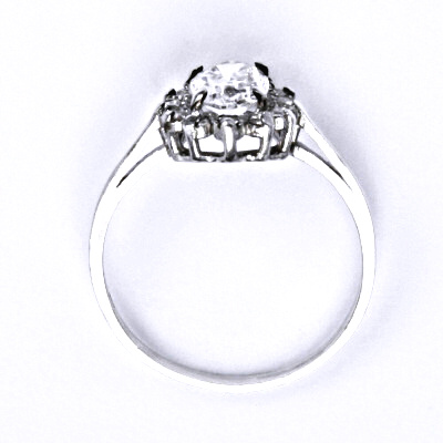 Stříbrný prsten Kate ,čiré zirkony - VR 247