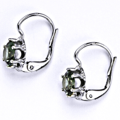 Stříbrné náušnice se syntetickým turmalínem, NK 1429 