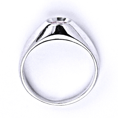 Stříbrný prsten s růžovým zirkonem , zásnubní, T 1418