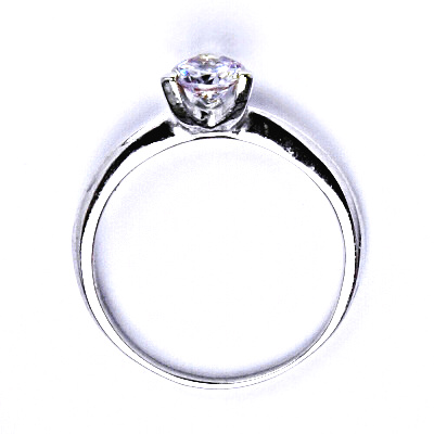 Stříbrný prsten se syntetickým zirkonem lavender, T 1458