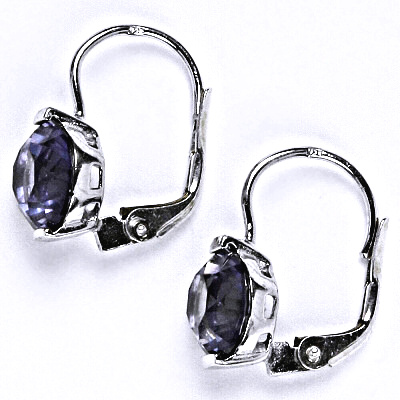 Stříbrné náušnice se syntetickým zirkonem alexandrid, náušnice ze stříbra, NK 1461