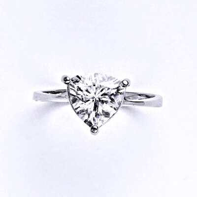 Stříbrný prsten s čirým zirkonem 8x8 mm, T 1281