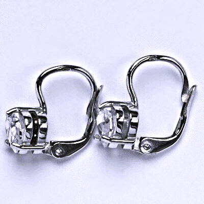 Elegantní stříbrné náušnice s čirými zirkony, srdce, NK 1362