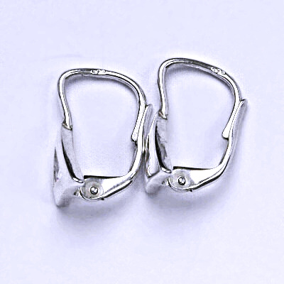 Stříbrné náušnice trojúhelník,  čiý zirkon - NK 1120