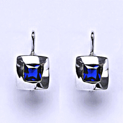  Stříbrné náušnice , zirkon spinel - NK 1117 