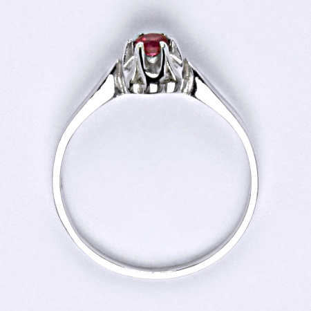 Stříbrný prsten se syntetickým zirkonem rubín T 1368 