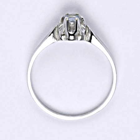 Stříbrný prsten se zirkonem akvamarín T 1368 