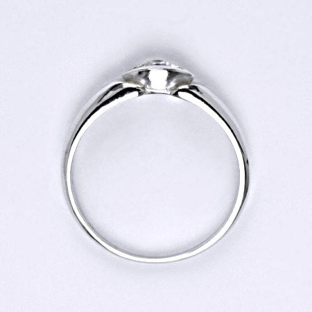 Stříbrný prsten s čirým zirkonem, T 1373