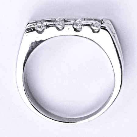 Stříbrný prsten s čirými zirkony 003013504201, VR 301