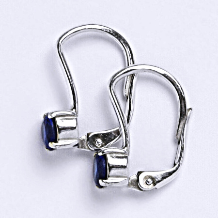 Stříbrné náušnice se spinelem na patent NK 1015 S