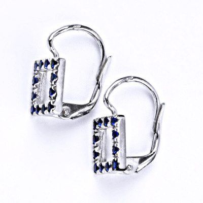 Stříbrné náušnice s spinelem,náušnice ze stříbra, NK 1403