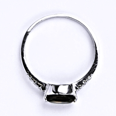 stříbrný prsten s přírodní záhnědou,prsten VR 237