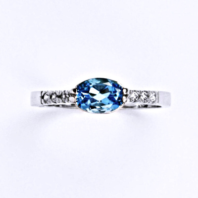stříbrný prsten s přírodním topazem swiss, prsten VR 237