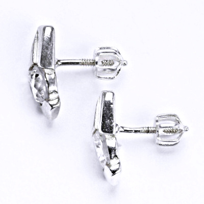 Stříbrné náušnice na šroubek s čirým zirkonem NŠ 1103