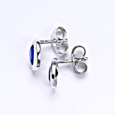 Stříbrné náušnice na šroubek se spinelem NŠ 1124