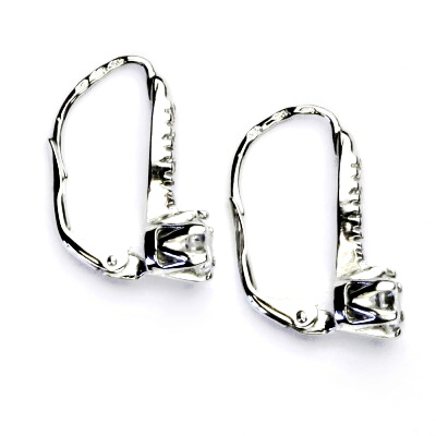 Stříbrné náušnice,  čiré zirkony - VE 10 