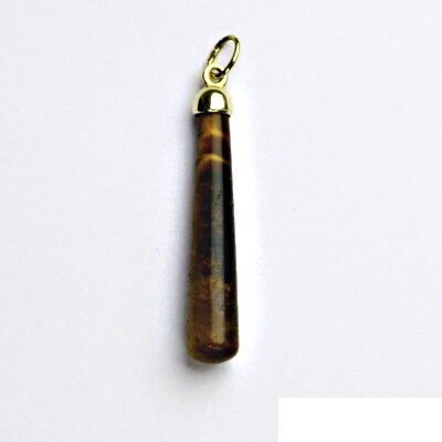 Zlatý přívěsek, žluté i bílé zlato, přírodní tygří oko, P 41