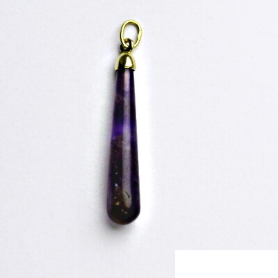 Zlatý přívěsek, žluté i bílé zlato, přírodní ametyst - P 41 