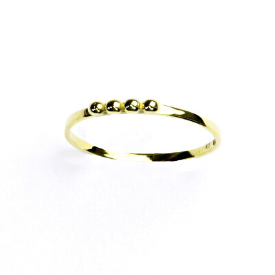 Zlatý prsten, žluté zlato, prstýnek ze zlata, kuličky, T 805