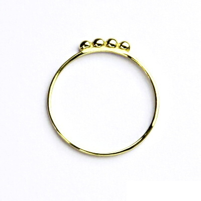 Zlatý prsten, žluté zlato, prstýnek ze zlata, kuličky, T 805