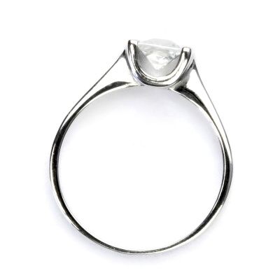 Zlatý prsten, bílé zlato, prstýnek s čirým zirkonem, VR 97