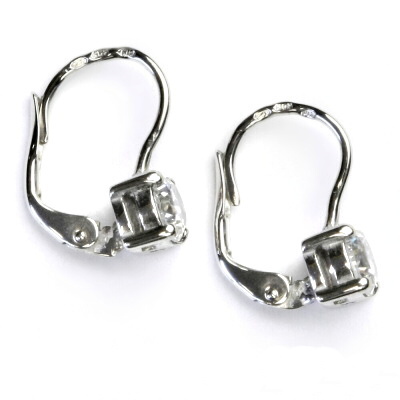 Stříbrné náušnice, přírodní křišťál - NK 1251