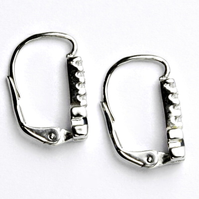 Zlaté náušnice, bílé i žluté zlato, náušnice se zirkony, akvamarin, VE 59 