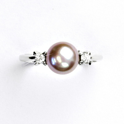 Zlatý prsten, přírodní říční perla růžová, bílé i žluté zlato - T 1207