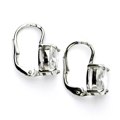 Zlaté náušnice, bílé i žluté zlato, čirý zirkon, náušnice se zirkony, NK 1242