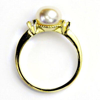 Zlatý prsten, přírodní říční perla růžová , žluté i bílé zlato - T 1207