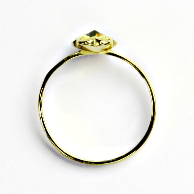 Zlatý prsten, žluté zlato, prstýnek se Swarovski krystalem, jonquil, T 1297