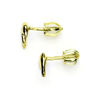 Zlaté náušnice, žluté i bílé zlato, delfín, náušnice ze zlata, delfínek, NŠ 726