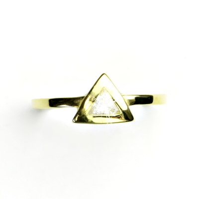 Zlatý prsten, žluté i bílé zlato , čirý zirkon - T 1120