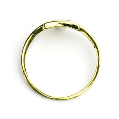 Zlatý prsten, žluté i bílé zlato , čirý zirkon - T 1120