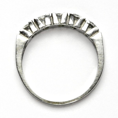 Zlatý prsten, bílé i žluté zlato, čiré zirkony - T 1270