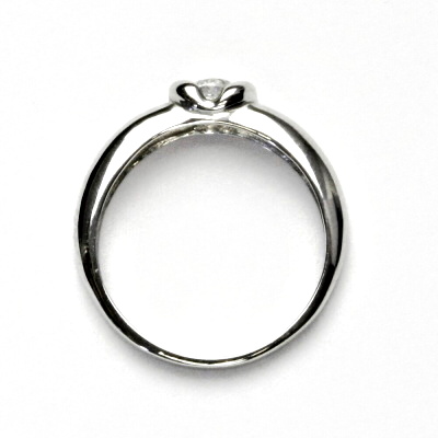 Zlatý prsten, bílé zlato, čirý zirkon - VR 8 