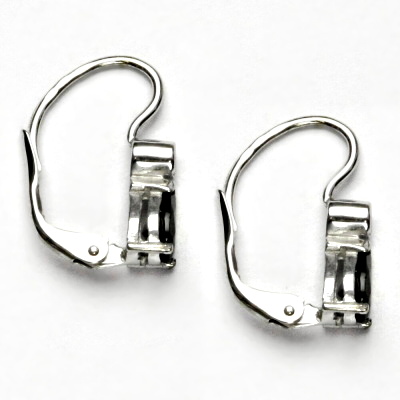 Stříbrné náušnice ,přírodní granát a čirý zirkon - VE 144 