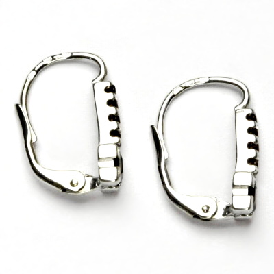 Zlaté náušnice, bílé zlato, přírodní granáty, náušnice ze zlata, VE 59 