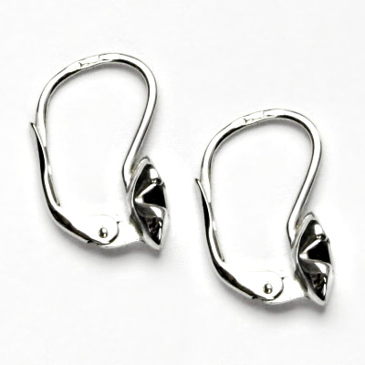 Zlaté náušnice, bílé i žluté zlato, přírodní granát - VE 212