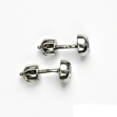 Zlaté náušnice, čirý zirkon, bílé zlato, náušnice ze zlata, VE 128