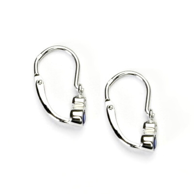 Dětské stříbrné náušnice, zirkon čirý a spinel - VE 179